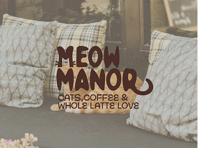 Meow Manor - Cat Cafe Brand Identity brand identity branding brown tones business card cat cafe logo coffee shop cozy design flat design fun brand graphic design hand drawn illustration illustrator instagram logomark minimalist logo playful modern brand poster design vector visual identity