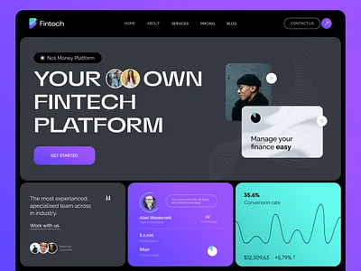 Money Management website creative website creative website ui crypto website crypto website design dashboard designer fintech platform landing page money dashboard money management money portfolio website money tracking website nft website nft websites nfts saas website saas website design website website design website developer