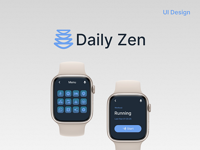 Daily Zen Smart Watch App apple sport watch daliy zen apple watch logo smart apple watch smart watch app smat watch ui design ui design watch uxui design watch yoga watch