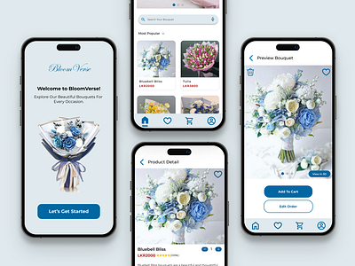 Bouquet Preview App app bouquetpreviewapp case study design mobileapp ui uiux ux