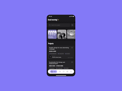 Creaserch - Mobile App animation design ui ux web