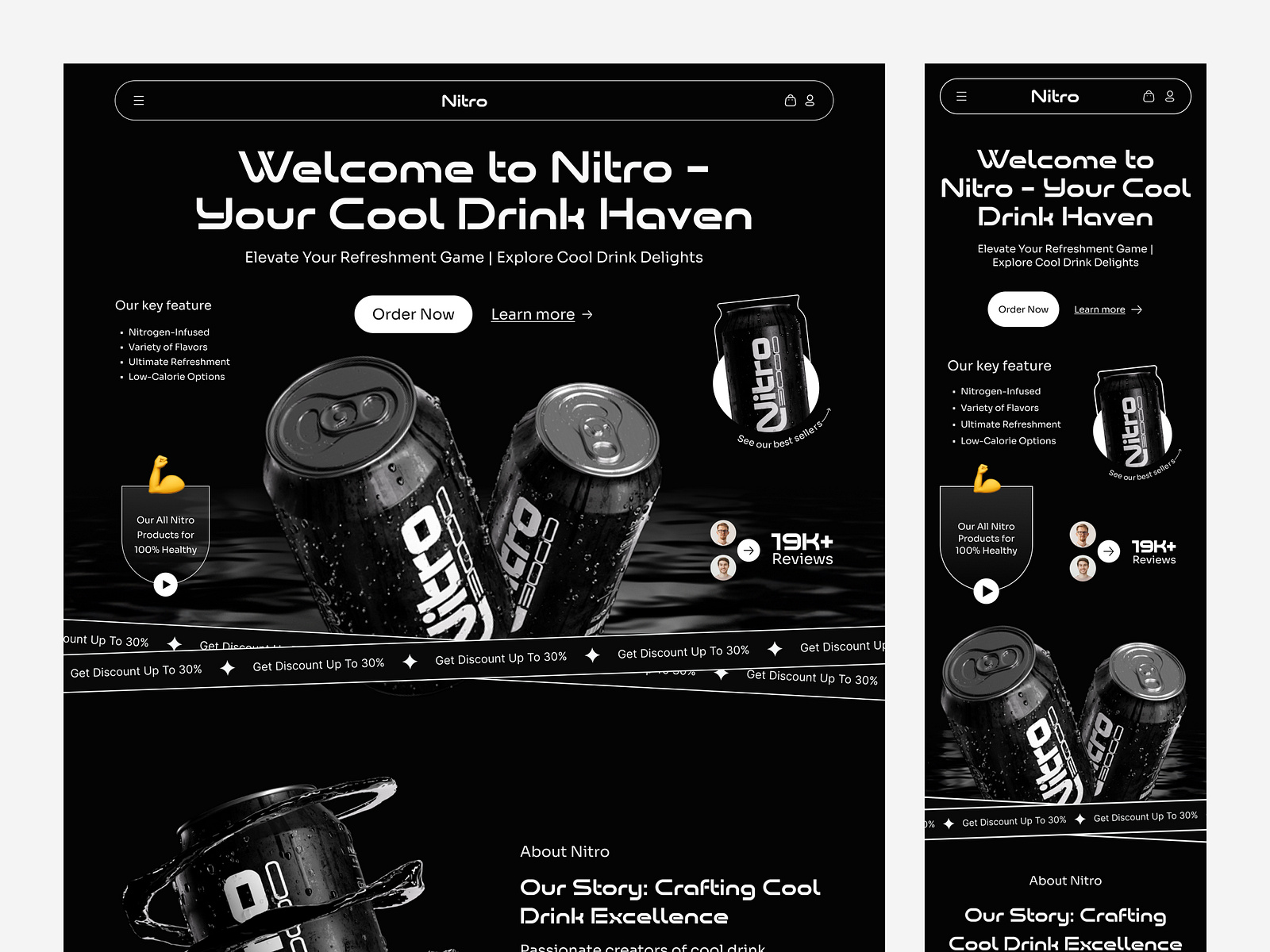Cool Drinks Landing Page by Saleh Ahmed on Dribbble