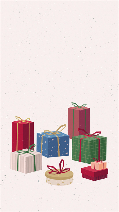 X-mas gifts 2d animation after effects motion motion graphics text animation