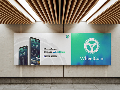 Move green banner design for WheelCoin move to earn web3 app.... ad design advertisement application banner banner design brand design branding design graphic design green mobility mobility mockup move to earn post post design poster poster design social media ui web3