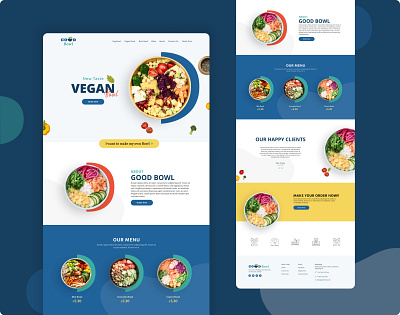 Good Bowl - Healthy Bowl Combination design food foodbowl healthy landingpage ordering ui uiux website