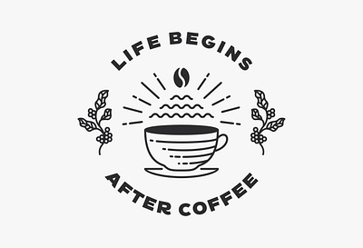 Life Begins After Coffee americano badge barista beverage cafe caffee addict caffeine cappuccino coffee coffeehouse cold brew caffee cup of caffee dessert drink espresso food hot i love coffee latte vintage