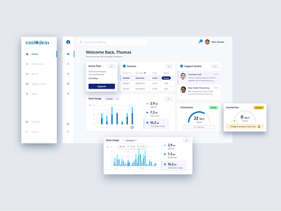 Cool Ideas Dashboard Redesign dashboard design desktop interface internet service provider isp minimal redesign simple ui ui design ui ux uiux ux web website