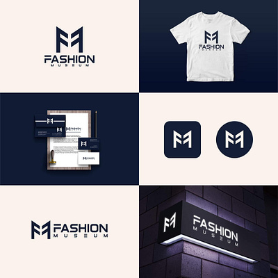 FM Lettermark logo design for a Fashion MUSEUM Brand brand identity branding graphic design logo