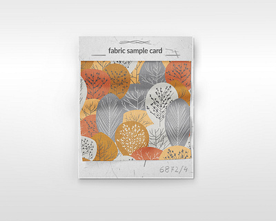 Fall forest abstract design hand drawn illustration pattern seamless