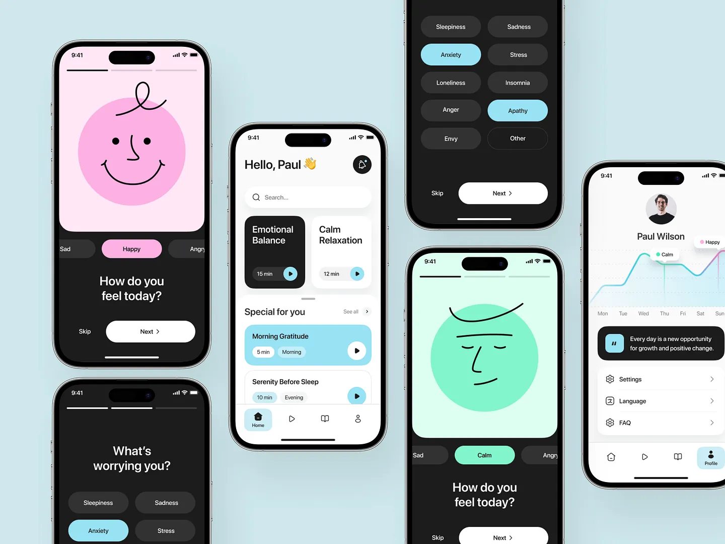 Innovative Self-Care Mobile App Design for Mental Wellness