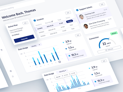 Crafting Clarity cards dashboard design detail interface internet service provider isp minimal redesign simple ui ui design ui ux uiux ux web