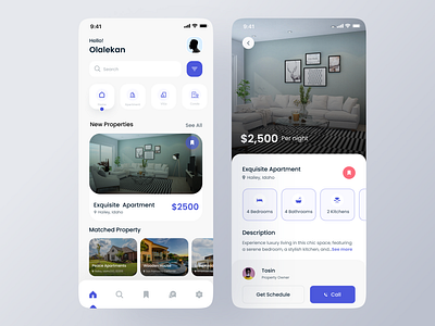 Home Listing App appdesign figma interface ui ux