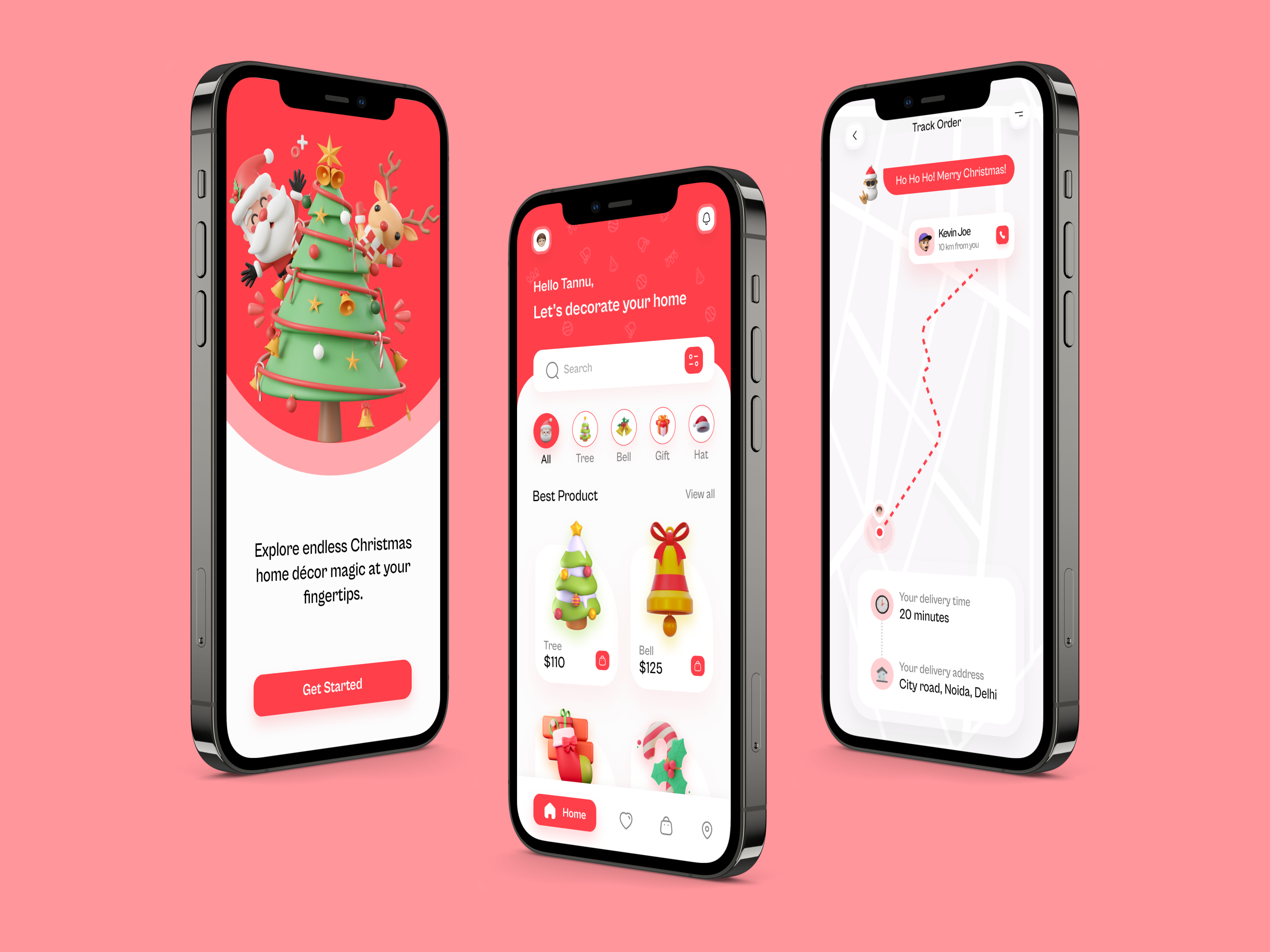 Christmas App Design by Pragati on Dribbble