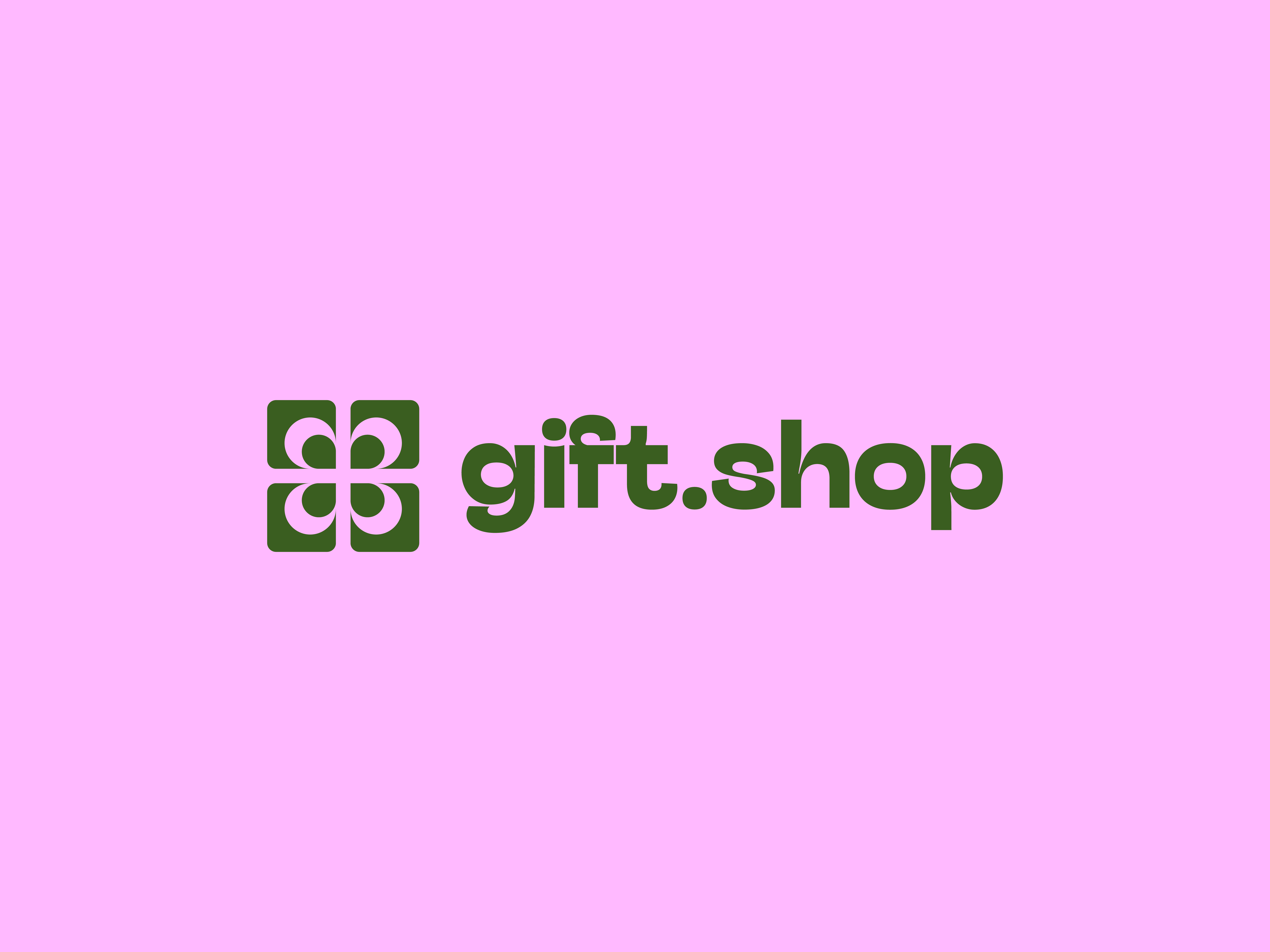 Gift.shop logo concept (unused) branding buy christmas commercial gift gifts green icon logo monogram sell seller shop shopping timeless
