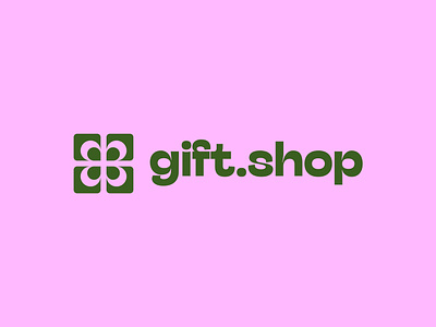 Gift.shop logo concept (unused) branding buy christmas commercial gift gifts green icon logo monogram sell seller shop shopping timeless