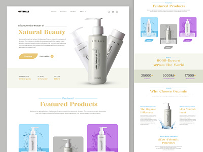 Beauty Product Page UI Design explore header landing page minimal design product design product page shopify shopify website trending ui ui design ux ux design webpage website design