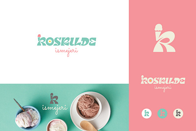 roskilde branding brandmark cone ice cream illustration lettering logo logotype scoop wordmark