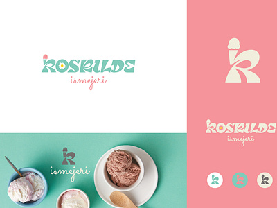 roskilde branding brandmark cone ice cream illustration lettering logo logotype scoop wordmark