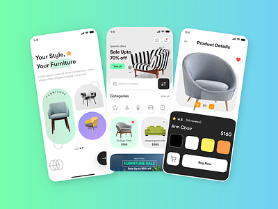 Furniture App Design 2024 2024 morden app design 2024 new trend app design best app design black and white bold font chair color furniture furniture app design light morden app design new trend ui ux