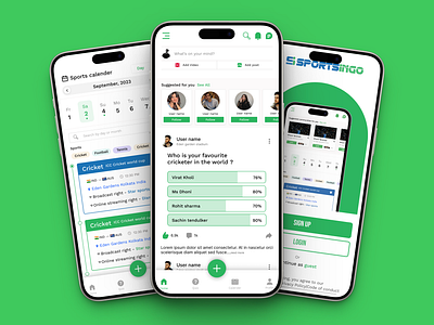 Sportingo app UI/UX branding graphic design logo ui