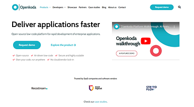 Openkoda - Low-Code Java Platform branding design logo