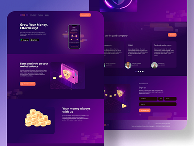 Concept Landing Page - Web 3 landing page saas ui ux web application web3