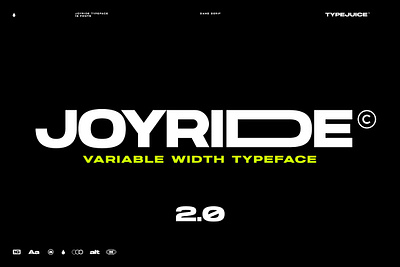 Joyride Extended Typeface heavy font joyride extended typeface logo type titles type design type juice wide font