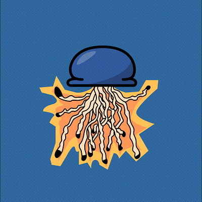 UBUR UBUR 2d fish graphic design jellyfish