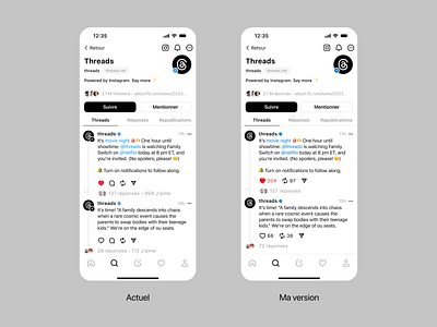Threads personal optimization app concept design interface threads ui uidesign