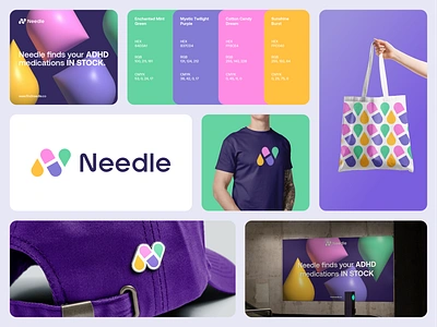 Needle Logo Concept 2 adhd bag brand brand identity branding doctor drop drug help identity location logo logodesign medical medicine minimalistic pill pin technology