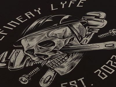 long live hardworker character design graphic design illustration logo skull vector