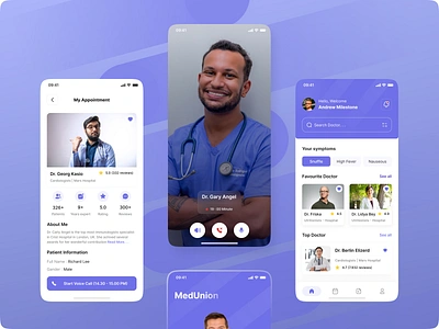 Telemedicine - Mobile Application 2d app design application branding design design agency doctor figma gotoinc graphic design healthcare illustration medicine mobile application modern design ui uiux design ux vector web app