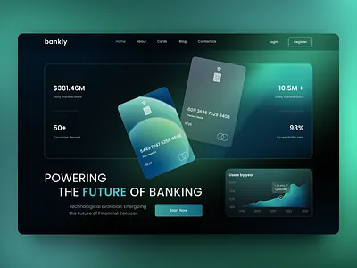 Bankly - Digital Banking Web App arounda design finance fintech home page design platform product design ui uiux ux web web app design web design web marketing web platform web ui webdesign webpage website website design