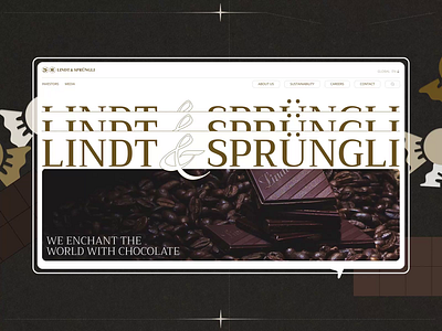 Lindt & Sprüngli — Corporate website — Redesign animation design ui ux web