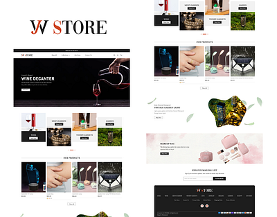 JW Store Design branding design graphic design landing page layout design logo typography ui ux