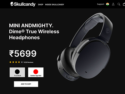 Skullcandy Headphones 3d animation branding graphic design logo motion graphics ui