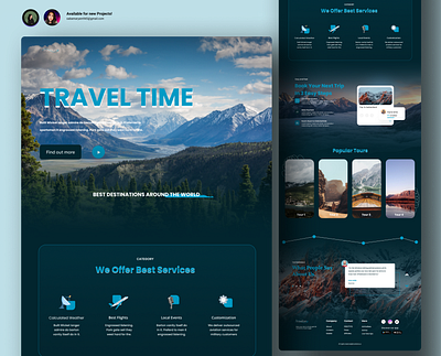 Travel Website UI Design appdesign branding designinspo figma travelwebsite uidesign uiux ux
