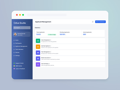 Vertex360 - Applicant Management applicant tracking dashboard data visualization ndis onboarding participant screen risk assessment risk management uiux work flows