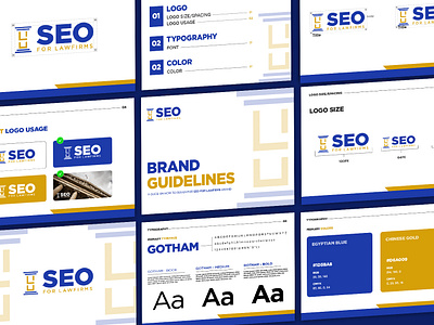 SEO For Lawfirms Logo & Brand Guideline Design brand designer brand guideline brand guideline design brand guideline designs brand identity graphic designer law firm law firms logos logo design seo logo visual identity design