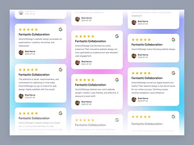 Testimonials & Reviews Section cards component design system form landing page product design reviews saas saas design section testimonials ui ux web design website