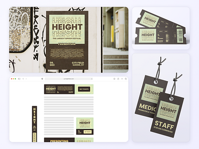 Height festival – visual design concept branding concept festival graphic design merch poster tag ticket visual design web banner
