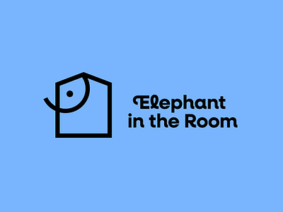 Elephant in the Room aistis branding concept design elephant graphic design identity lithuania logo mark minimal simple symbol vilnius