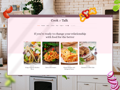 Food Bloggers & Recipe Website Template blog bloggers blogging cooking blog e commerce food blogger food business packaged food shop personal blogs recipe blog recipe collections retro style writers