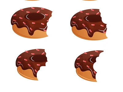 Eaten donut design donut eat food vector