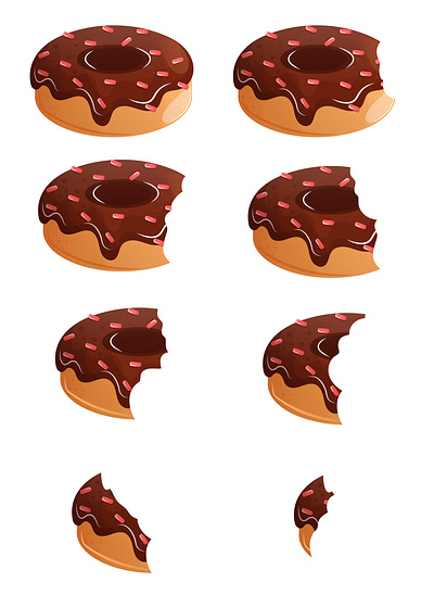 Eaten donut design donut eat food vector