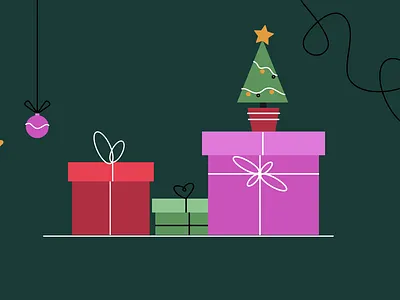 Merry Christmas - a short animation after effects animation christmas christmas tree confetti animation graphic design happy merry christmas motion graphics presents