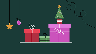 Merry Christmas - a short animation after effects animation christmas christmas tree confetti animation graphic design happy merry christmas motion graphics presents