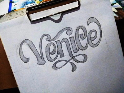 VENICE - Autentic Lettering branding calligraphy concept design floral fonts graphic design idea illustration lettering logo logotype quirky script sketch typography venice