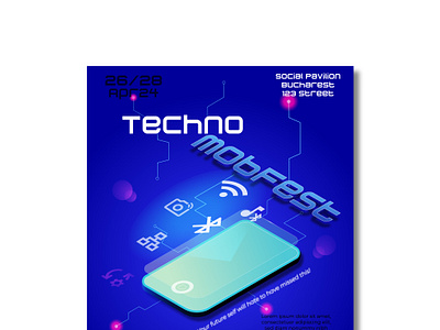 Technology festival flyer design artificial intelligence circuit design digital flyer digital poster event flyer design festival flyer design flyer design futuristic design isometric design isometric illustration isometric phone isometric style isometric view smart phone design smart phone flyer smart phone illustration smart phone vector technology