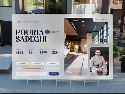 Pouria Sadeghi | Real Estate Redesign architect building hero landing mansion properties property real estate realtor realtors redesign website